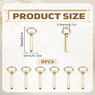 8Pcs Brass Charms KK-LP0001-85I-1
