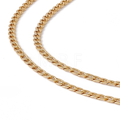 201 Surgical Stainless Steel Curb Chain Necklace for Women Men NJEW-P268-A38-2X5-1