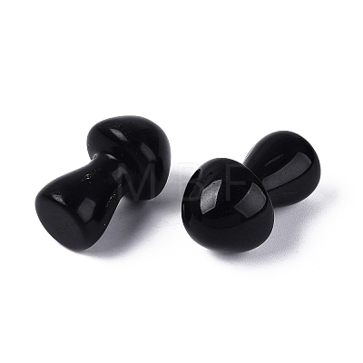 Natural Obsidian Mushroom Display Decorations G-Q602-03A-1