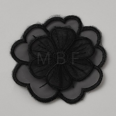 Organza Embroidery Sew on Appliques PATC-WH0008-61I-1