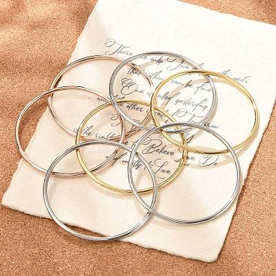 Fashion Tri-Color 304 Stainless Steel Buddhist Bangle Sets BJEW-L664-022C-M-1