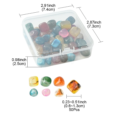 50Pcs Natural Agate Beads G-FS0005-67-1