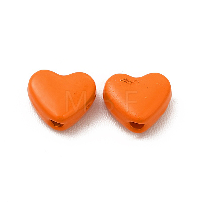 Heart Spray Painted Alloy Beads FIND-G053-01D-1