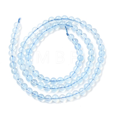 Natural Aquamarine Beads Strands G-G344-A07-4mm-1