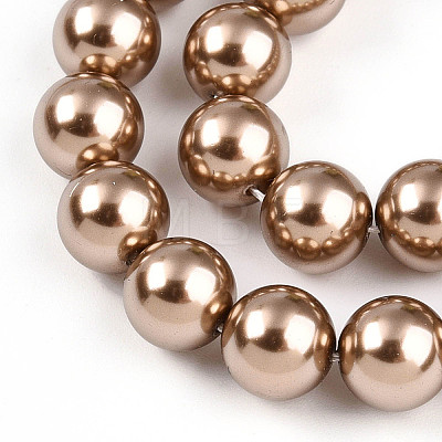 Baking Painted Pearlized Glass Pearl Bead Strands HY-N002-8mm-A06-1