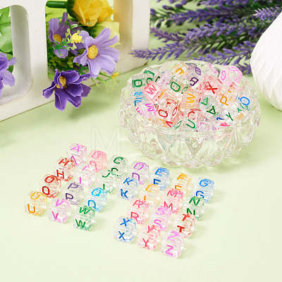 50Pcs Acrylic European Beads MACR-TADJ0001-13D-1