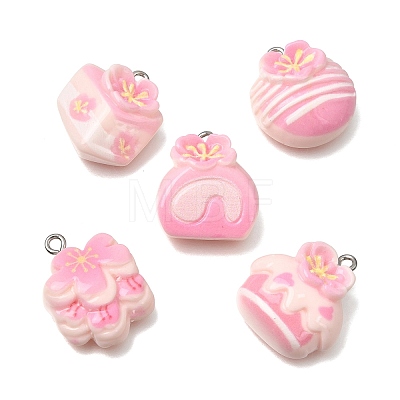 Opaque Resin Imitation Food Pendants RE-CBAA178-04P-1