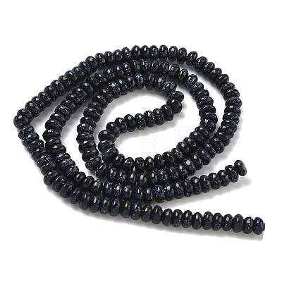 Synthetic Blue Goldstone Beads Strands G-K343-C52-01A-1
