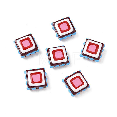 Baking Paint Glass Enamel Beads LAMP-S079-14F-1