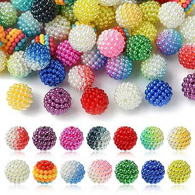 80Pcs 14 Styles Imitation Pearl Acrylic Beads OACR-FS0001-63-1