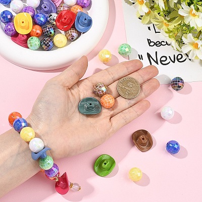 12Pcs 12 Colors Opaque Acrylic Beads SACR-YW0002-17-1