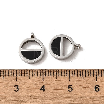 304 Stainless Steel Enamel Charms STAS-L022-334P-1