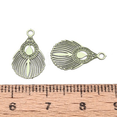 Spray Painted 430 Stainless Steel Pendants STAS-N121-08D-1