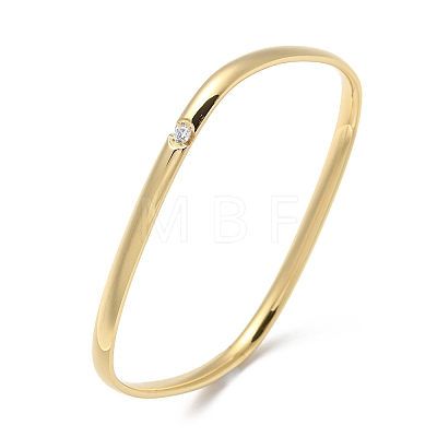 Rectangle Ion Plating(IP) 304 Stainless Steel Bangles BJEW-K238-13G-1