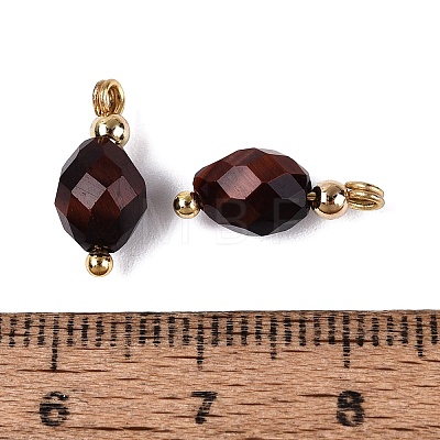 Dyed Natural Red Tiger Eye Pendants GG-N004-02G-06-1