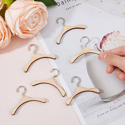 SUPERFINDINGS 12Pcs Wood Doll Hangers DIY-FH0006-63A-1