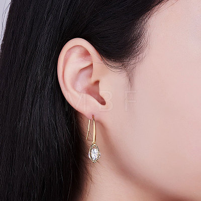 SHEGRACE Brass Gold Plated Dangle Earrings JE99C-1