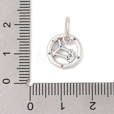 Luminous 925 Sterling Silver Rhinestone Constellation Charms STER-H114-01AS-08-1