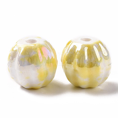 Handmade Pearlized Porcelain Beads PORC-G010-02A-1