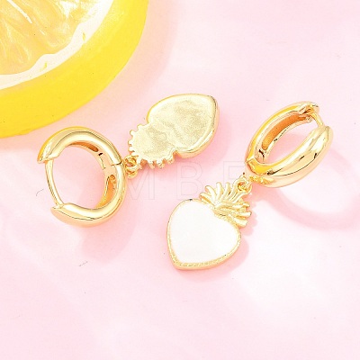 Valentine's Day Brass Hoop Earrings EJEW-Z164-11G-01-1
