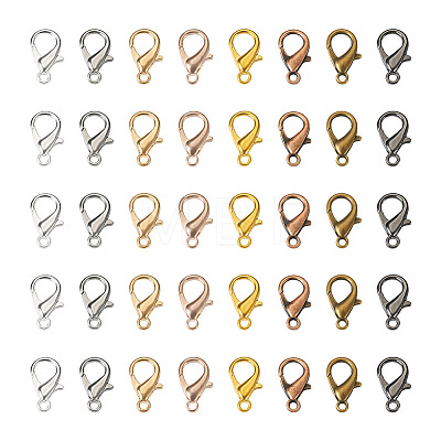 Beadthoven 120Pcs 8 Colors Zinc Alloy Lobster Claw Clasps FIND-BT0001-22-1