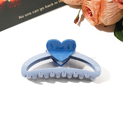 Heart Plastic Claw Hair Clips PW-WG64998-15-1