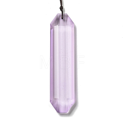 Glass Rectangle Hanging Suncatchers HJEW-P018-C05-1