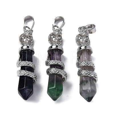 Natural Fluorite Pendants G-A241-01P-06-1