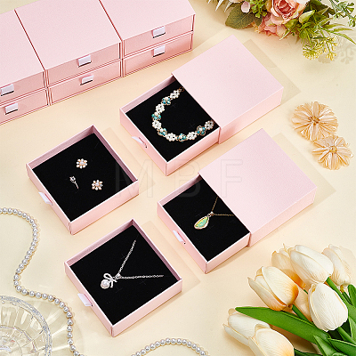 Cardboard Jewelry Set Packing Drawer Boxes CON-WH0115-43C-1