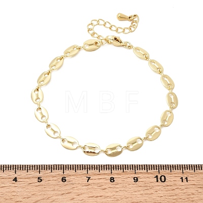 Brass Link Chain Bracelets for Women BJEW-K298-08G-1