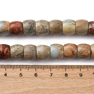 Natural Aqua Terra Jasper Beads Strands G-L624-D03-8x6mm-1