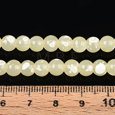 Baking Paint Glass Beads Strands DGLA-N015-6mm-08-1