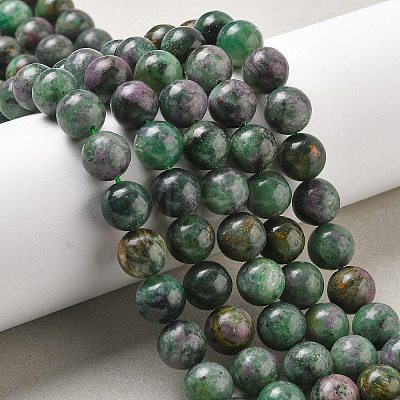 Natural Ruby in Zoisite Beads Strands G-R011-A02-01-1