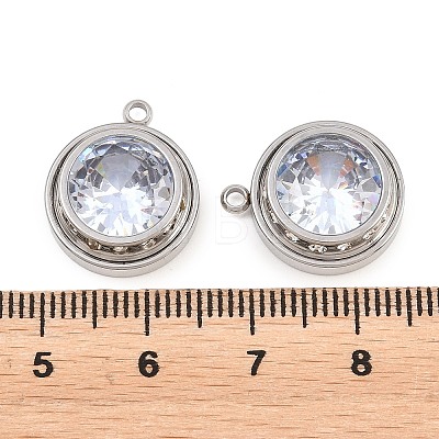 304 Stainless Steel Rhinestone Pendants STAS-Z203-01P-01-1