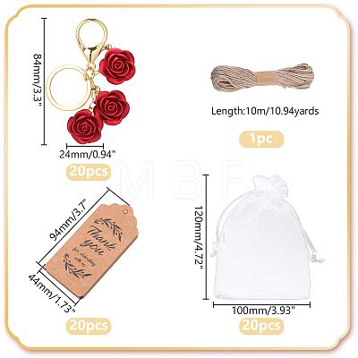 ABS Plastic Flower Keychains KEYC-WR00006-1