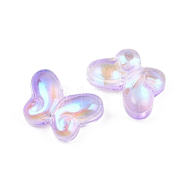 AB Color Plated Transparent Glass Beads GLAA-Z020-01I-1