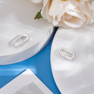 2Pcs Brass Spring Gate Rings KK-BBC0024-20S-1