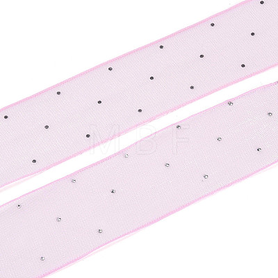 Single Face Printed Polyester & Acrylic Satin Ribbon SRIB-T009-06F-1