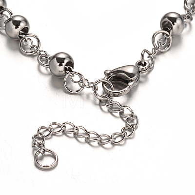 Rosary Bead Bracelets with Cross BJEW-E282-03P-1