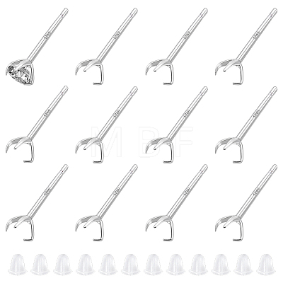 925 Sterling Silver Earring Settings STER-UN0001-99-1