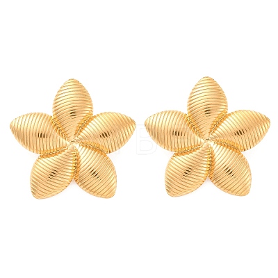 304 Stainless Steel Stud Earrings for Women EJEW-K306-19G-1