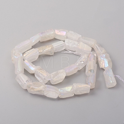 Electroplated Natural Quartz Crystal Beads Strands G-D0009-01B-08-1