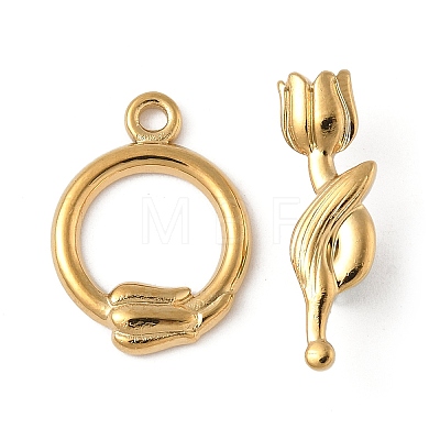 304 Stainless Steel Toggle Clasps STAS-Z153-03G-03-1
