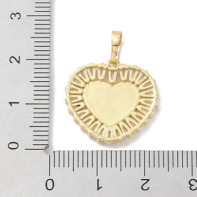 Rack Plating Brass Micro Pave Clear Cubic Zirconia Pendants KK-A224-15G-06-1