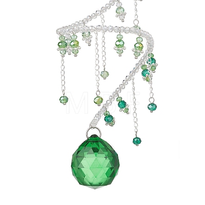 Glass Teardrop Hanging Suncatchers HJEW-TA00413-01-1