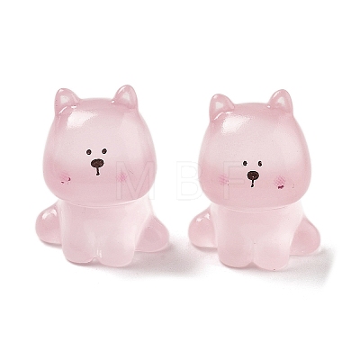 Luminous Resin Cute Little Dog Ornaments RESI-R459-02C-1