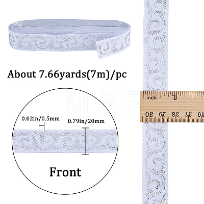Embroidery Polyester Ribbons OCOR-WH0077-98B-1
