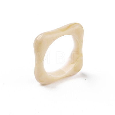 Square Opaque Resin Finger Rings RJEW-S046-001-B01-1