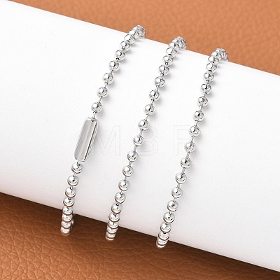 Tarnish Resistant Classic Plain 304 Stainless Steel Mens Womens Ball Chain Necklaces STAS-M174-007-1