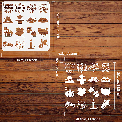 PET Hollow Out Drawing Painting Stencils DIY-WH0391-0434-1